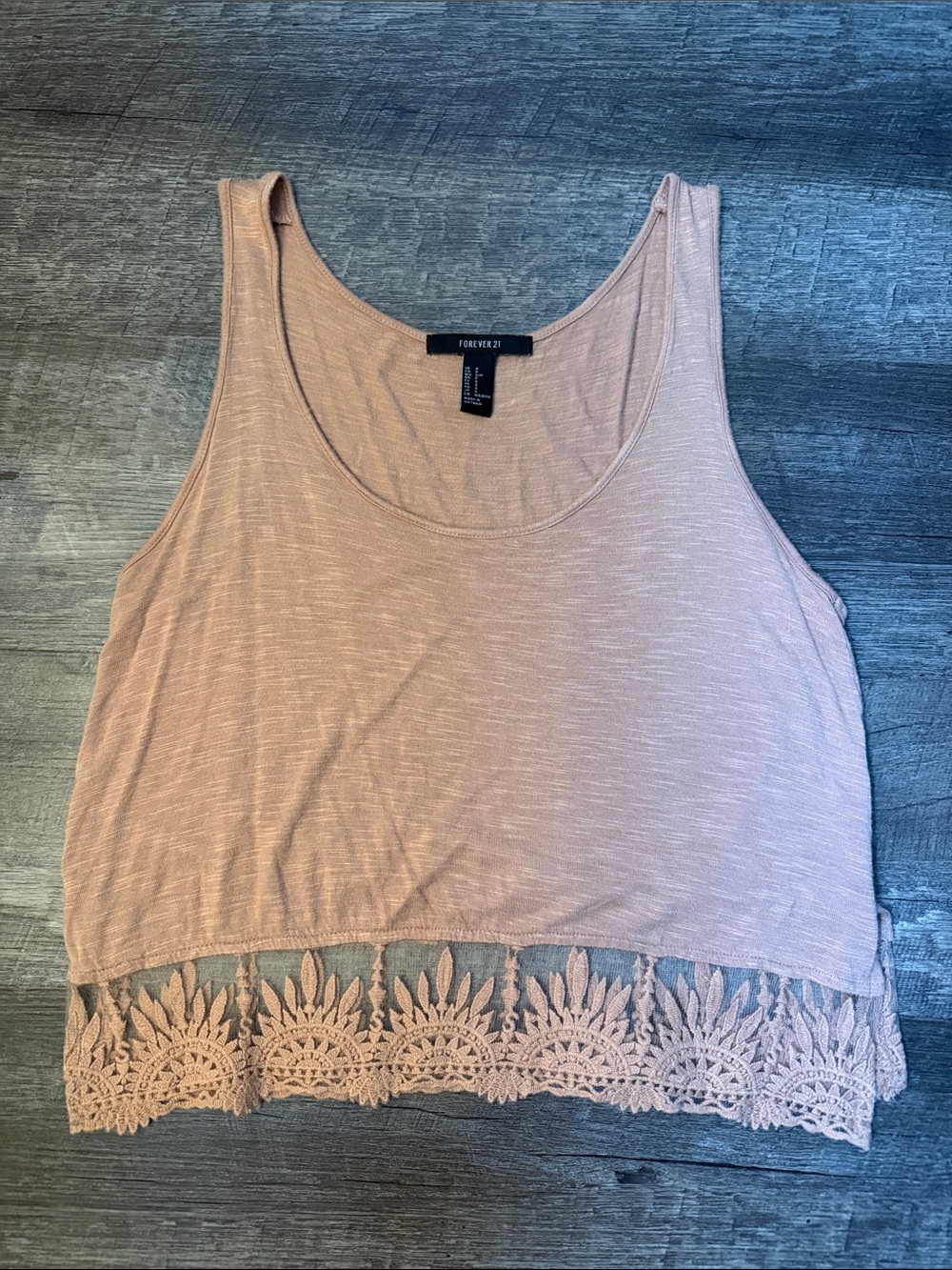 Forever 21 Cropped Bohemian Style Tank